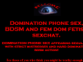 Domination phone sex, bdsm and fem dom fetish sex chat